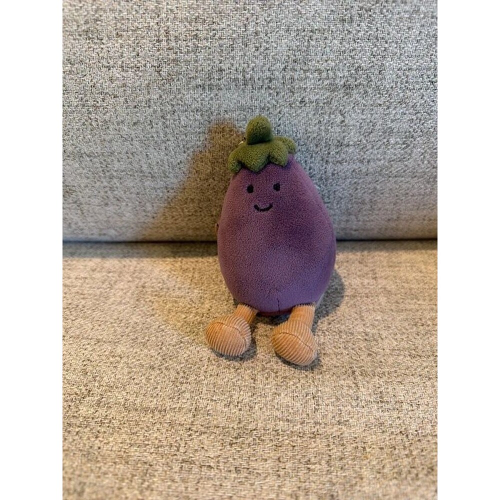 Jellycat Amusable Eggplant Keychain Tiny Plushie